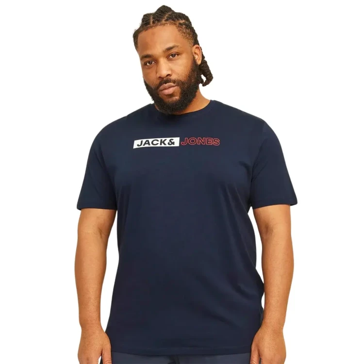 granatowy duzy meski tshirt z napisami