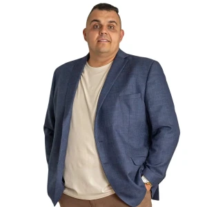 Duża męska marynarka DL 928 Tom granatowa
