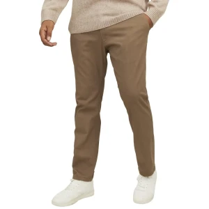 Duże męskie spodnie chinosy Jack & Jones 12243603 jasnobrązowe