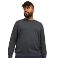ciemnoszary gladki meski sweter xxl
