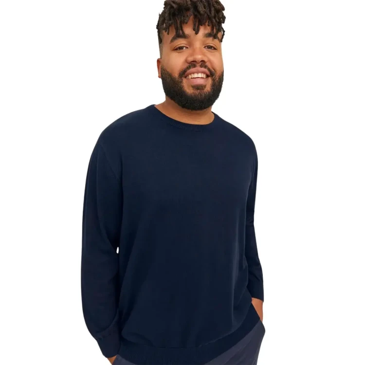 klasyczny sweter wkladany przez glowe meski plus size