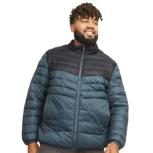 Duża męska kurtka jesienno-zimowa ze stójką Jack & Jones 12259005 morska