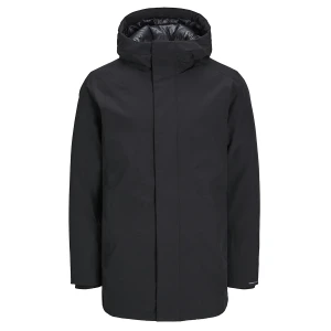 Duża męska kurtka softshell zimowa z kapturem Jack & Jones 12267784 czarna