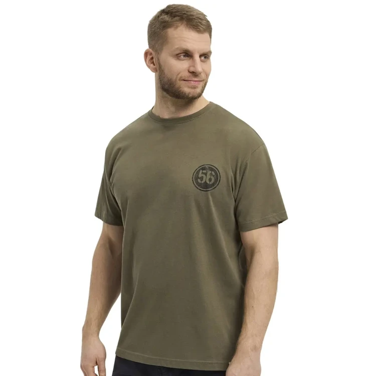 t-shirt khaki z napisami North