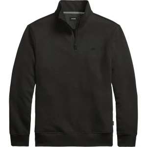 Duża męska bluza na krótki zamek ze stójką Double Urban Outfitters MTOP-1031 czarna