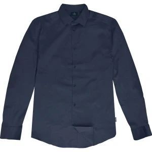 Duża męska koszula długi rękaw gładka elegancka Double Urban Outfitters GS-5039 granatowa