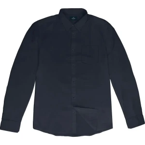 Duża męska koszula długi rękaw gładka elegancka Double Urban Outfitters GS-5041 granatowa 