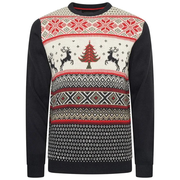 czarny sweter swiateczny dla mezczyzn plus size