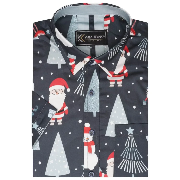 koszula w swiateczny print xxl Kam