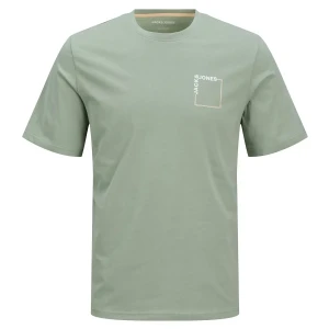 Duża męska koszulka z nadrukiem t-shirt Jack & Jones 12275755 jasnozielony