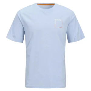 Duża męska koszulka z nadrukiem t-shirt Jack & Jones 12275755 błękitny