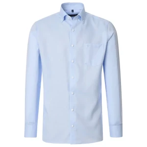 Duża męska elegancka gładka koszula długi rękaw NON IRON Casa Moda 344321400-100 błękitna