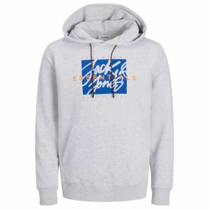 Duża męska bluza wkładana przez głowę z kapturem Jack & Jones 12275930 jasnoszara