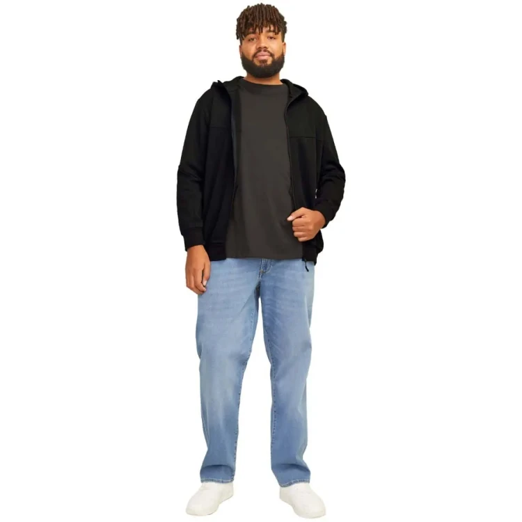 bluza rozpinana kaptur czarna 4xl