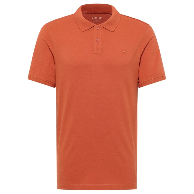 polo 4xl 5xl mustang meska koszulka gladka pomaranczowa