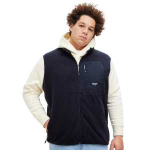 Duża kamizelka męska bezrękawnik polarowy Jack & Jones 12269663 granatowy