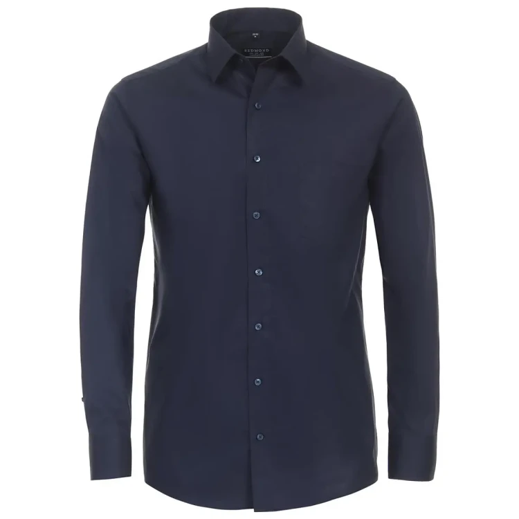 granatowa elegancka koszula meska plus size