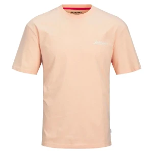 Duża męska koszulka z napisem Jack & Jones 12275808 brzoskwiniowa
