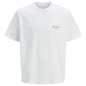 Duża męska koszulka z dużym nadrukiem na plecach t-shirt Jack & Jones 12274761 biały