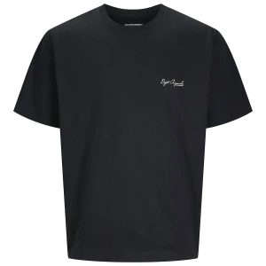 Duża męska koszulka z dużym nadrukiem na plecach t-shirt Jack & Jones 12274761 czarny