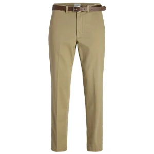 Duże męskie spodnie chinosy Jack & Jones 12275868 jasnobrązowe