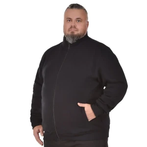 Duża męska cienka bluza rozpinana ze stójką Dark Side czarna