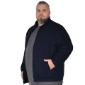 meska cienka bluza ze stojka plus size