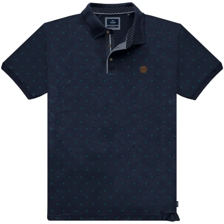 granatowa koszulka polo dla puszystych 9xl