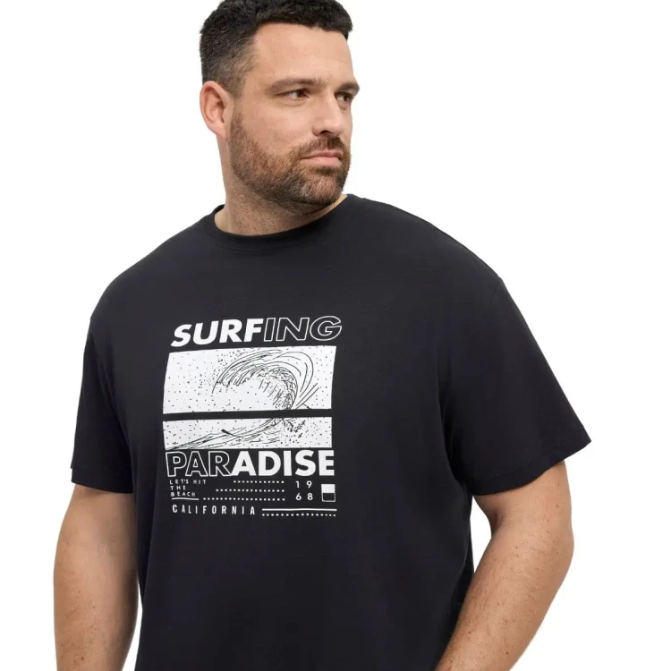 t-shirt czarny napis dla nastolatka