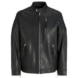 Duża męska skórzana kurtka ramoneska Jack & Jones 12285030 czarna