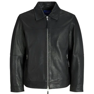Duża męska skórzana kurtka ramoneska Jack & Jones 12285029 czarna