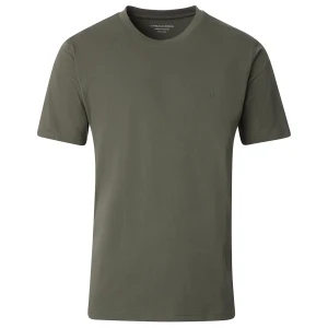 Duża męska koszulka gładka t-shirt Casa Moda 4200-301 khaki
