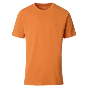 Duża męska koszulka gładka t-shirt Casa Moda 4200-476 pomarańczowy