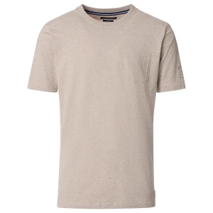 Duża męska koszulka z kieszonką t-shirt Casa Moda 954384500-668 beżowy