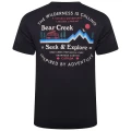 czarny t-shirt z nadrukiem na plecach 7xl