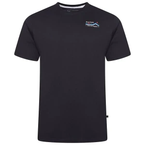 Duża męska koszulka t-shirt z nadrukiem na plecach Kam 5778 czarny