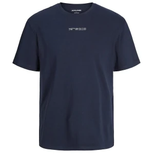 Duża męska koszulka z nadrukiem na plecach t-shirt Jack & Jones 12275785 granatowy