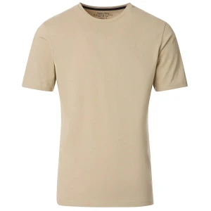 Duża męska gładka koszulka t-shirt Redmond 665-200 beżowy