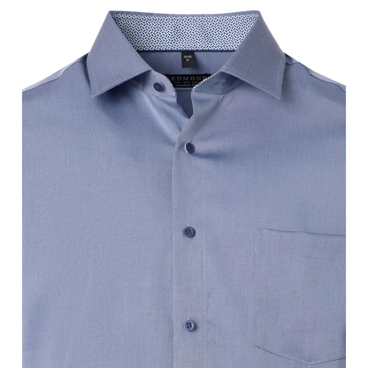 elegancka niebieska koszula plus size