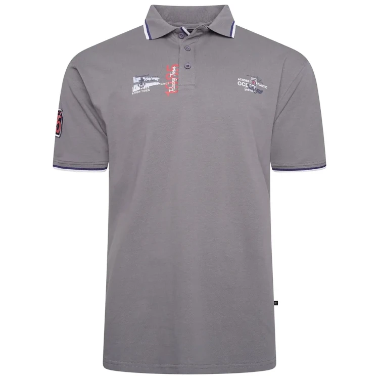 koszulka polo 6xl z kolnierzykiem szara