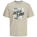 t-shirt modny bezowy 4xl