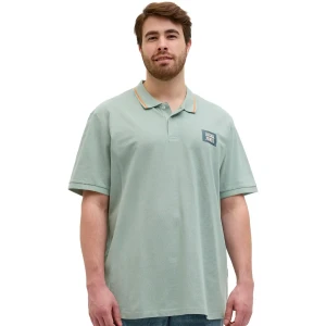 Duża męska polówka koszulka z kołnierzykiem gładka Jack & Jones 12275744  jasnozielona