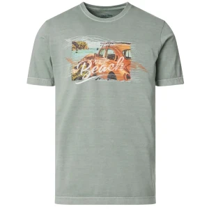 Duża męska koszulka t-shirt z nadrukiem Redmond 251970650-600 jasnozielony