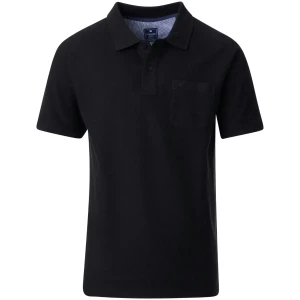 Duża męska koszulka polo z kołnierzykiem gładka Redmond 960-90 czarna