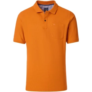 Duża męska koszulka polo z kołnierzykiem gładka Redmond 960-204 pomarańczowa