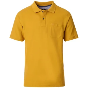 Duża męska koszulka polo z kołnierzykiem gładka Redmond 960-400 żółta