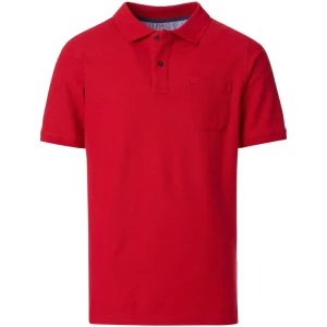 Duża męska koszulka polo z kołnierzykiem gładka Redmond 960-500 czerwona