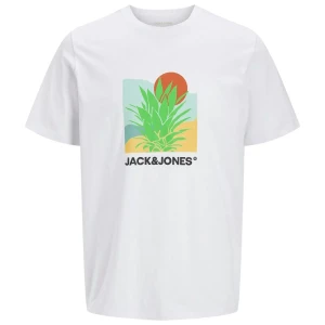 Duża męska koszulka t-shirt z nadrukiem xxl Jack & Jones  12275772 biały 