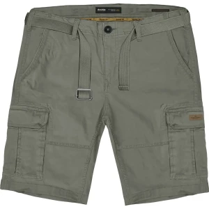Duże męskie spodenki bojówki z paskiem Double Urban Outfitters MSHO-7011 szarozielone