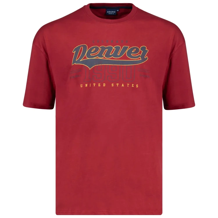 bordowy t-shirt dla puszystych panow xxl